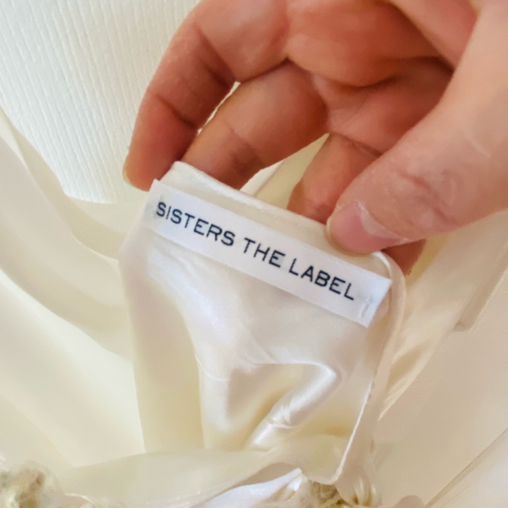 Sisters The Label Sofia Mini Dress in Pearl Silk - Picture 8 of 9